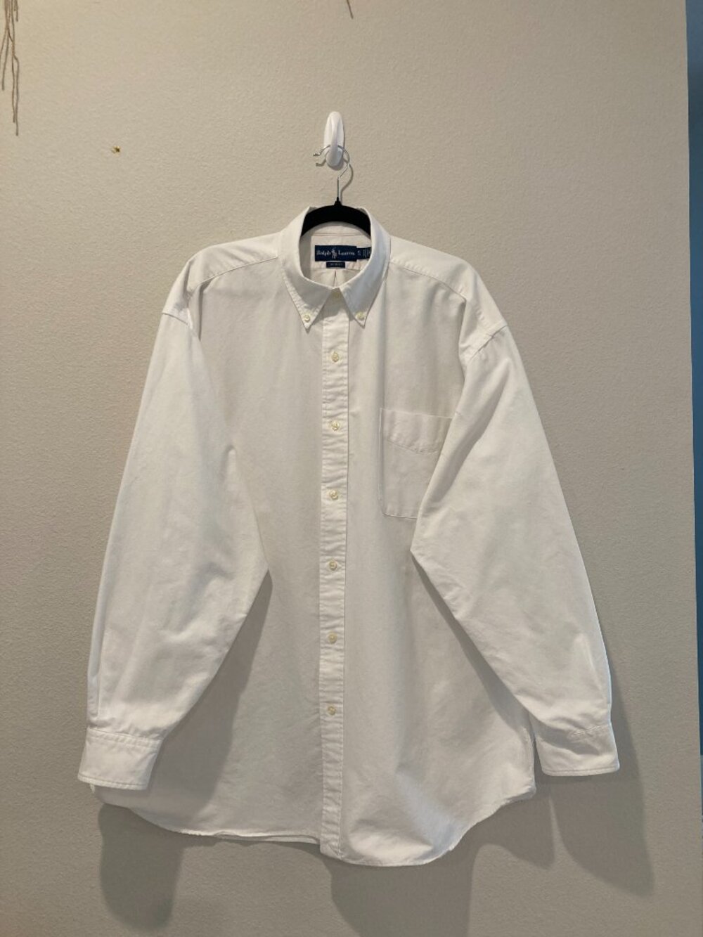 Ralph Lauren White Oxford Cotton Button Down Shirt XLTG